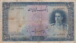 Iran, 500 Rials, 1944, FINE, p45a