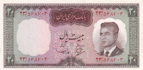 Iran, 20 Rials, 1965, UNC, p78a