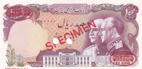 Iran, 100 Rials, 1976, UNC, p108s, SPECIMEN