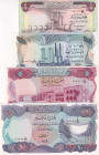 Iraq, 1-2-1-5-10 Dinars, 1973,p62; p63;p64; p65, (Total 4 banknotes)