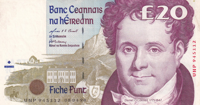 Ireland, 20 Pounds, 1998, XF, p77

Estimate: USD 20-40