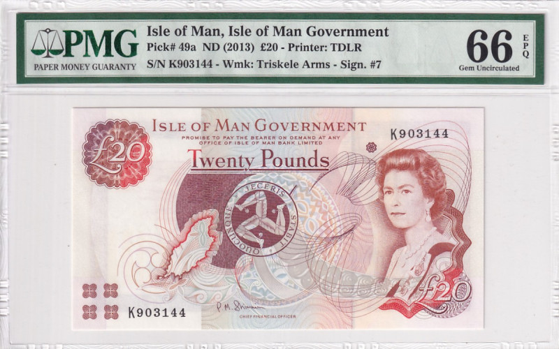 Isle of Man, 20 Pounds, 2013, UNC, p49a

PMG 66 EPQ, Queen Elizabeth II Portra...