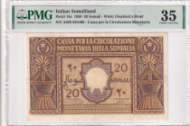 Italian Somaliland, 20 Somali, 1950, VF, p14a