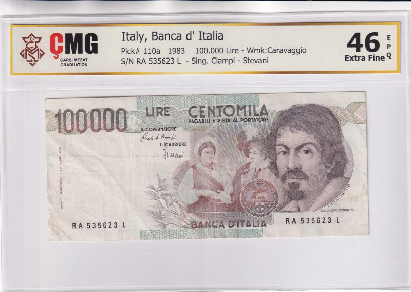 Italy, 100.000 Lire, 1983, XF, p110a

Banca d'Italia

Estimate: USD 25-50