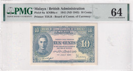 Malaya, 10 Cents, 1945, UNC, p8a