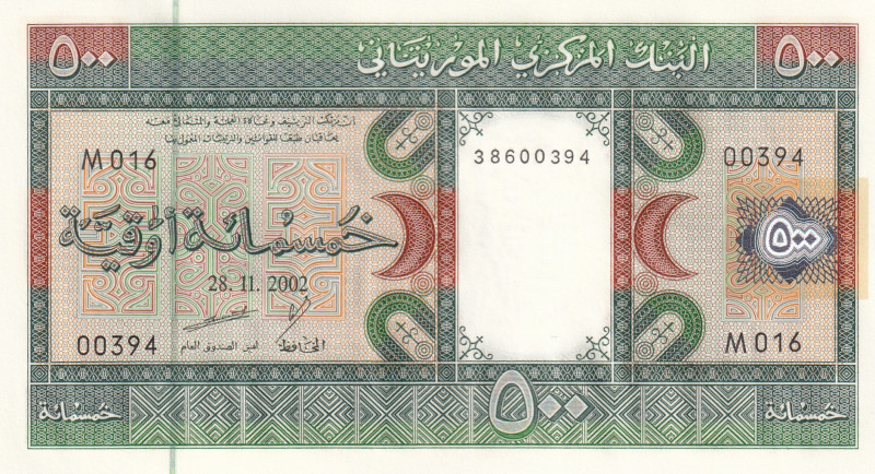 Mauritania, 500 Ouguiya, 2002, UNC, p8

Estimate: USD 10-20