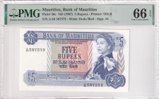 Mauritius, 5 Rupees, 1967, UNC, p30c