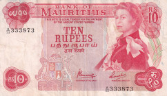 Mauritius, 10 Rupees, 1967, VF, p31c