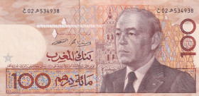 Morocco, 100 Dirhams, 1987, XF(-), p65c