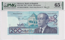 Morocco, 200 Dirhams, 1987, UNC, p66d, Bank al-Maghrib