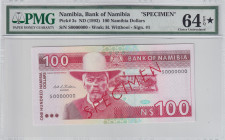 Namibia, 100 Namibia Dollars, 1993, UNC, p3s, SPECIMEN