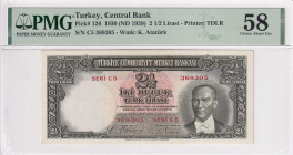 Türkiye, 2 1/2 Lira, 1939, AUNC, p126a, 2.Emission