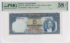 Türkiye, 5 Lira, 1937, AUNC(+), p127a, 2.Emission