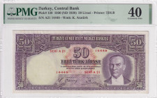 Türkiye, 50 Lira, 1938, XF, p129a, 2.Emission