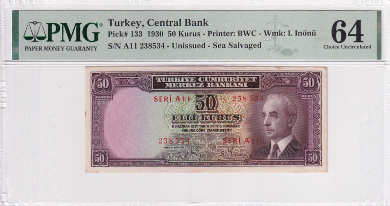 Türkiye, 50 Kurush, 1930, UNC, p133a, 2.Emission

PMG 64, İsmet İnönü portrait...