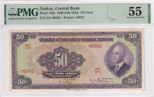 Türkiye, 50 Lira, 1942, AUNC, p142a, 3.Emission