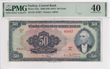 Türkiye, 50 Lira, 1947, XF, p143a, 3.Emission