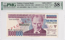 Türkiye, 1.000.000 Lira, 1995, AUNC(+), p209as, SPECIMEN