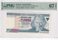 Türkiye, 250.000 Lira, 1998, UNC, p211a, Very Low Serial Number