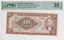 Türkiye, 10 Lira, 1948, VF, p148a, 4.Emission