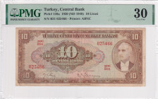 Türkiye, 10 Lira, 1948, VF, p148a, 4.Emission
