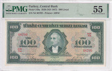 Türkiye, 100 Lira, 1947, AUNC, p149a, 4.Emission