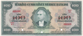 Türkiye, 100 Lira, 1947, AUNC(-), p149, 4.Emission