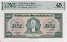 Türkiye, 100 Lira, 1947, XF, p149a, 4.Emission