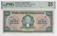 Türkiye, 100 Lira, 1947, VF, p149a, 4.Emission