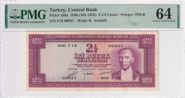 Türkiye, 2 1/2 Lira, 1952, UNC, p150a, 5.Emission