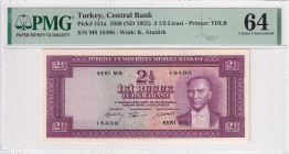 Türkiye, 2 1/2 Lira, 1955, UNC, p151a, 5.Emission