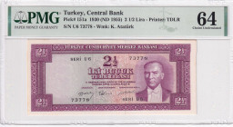Türkiye, 2 1/2 Lira, 1955, UNC, p151a, 5.Emission