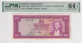 Türkiye, 2 1/2 Lira, 1957, UNC, p152a, 5.Emission