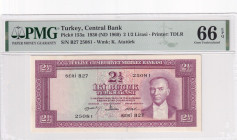 Türkiye, 2 1/2 Lira, 1960, UNC, p153a, 5.Emission