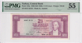 Türkiye, 2 1/2 Lira, 1960, AUNC, p153a, 5.Emission