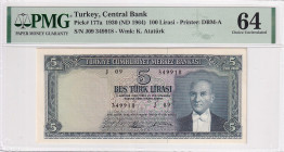 Türkiye, 5 Lira, 1965, UNC, p177a, 5.Emission