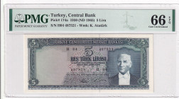 Türkiye, 5 Lira, 1965, UNC, p174a, 5.Emission