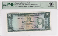 Türkiye, 10 Lira, 1952, XF, p156a, 5.Emission