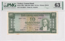 Türkiye, 10 Lira, 1958, UNC, p158a, 5.Emission
