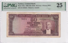 Türkiye, 50 Lira, 1956, VF, p164a, 5.Emission