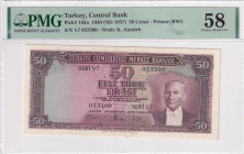 Türkiye, 50 Lira, 1957, AUNC, p165a, 5.Emission