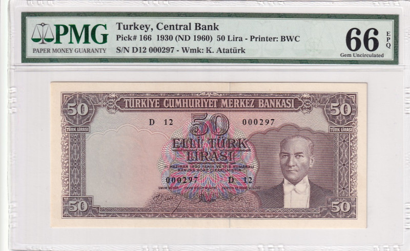 Türkiye, 50 Lira, 1960, UNC, p166a, 5.Emission

PMG 66 EPQ, Mustafa Kemal Atat...