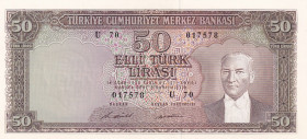 Türkiye, 50 Lira, 1971, AUNC, p187A, 5.Emission