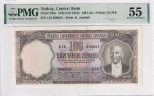 Türkiye, 100 Lira, 1958, AUNC, p169a, 5.Emission