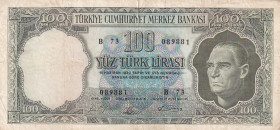 Türkiye, 100 Lira, 1964, VF, p177a, 5.Emission