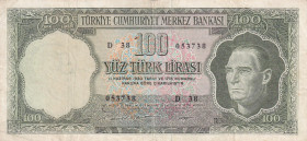 Türkiye, 100 Lira, 1969, XF, p182a, 5.Emission