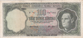 Türkiye, 100 Lira, 1969, VF, p182a, 5.Emission