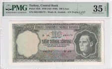 Türkiye, 100 Lira, 1969, VF, p182b, 5.Emission