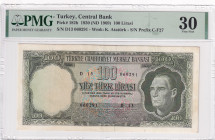 Türkiye, 100 Lira, 1969, VF, p182b, 5.Emission