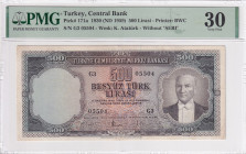 Türkiye, 500 Lira, 1959, VF, p171a, 5.Emission